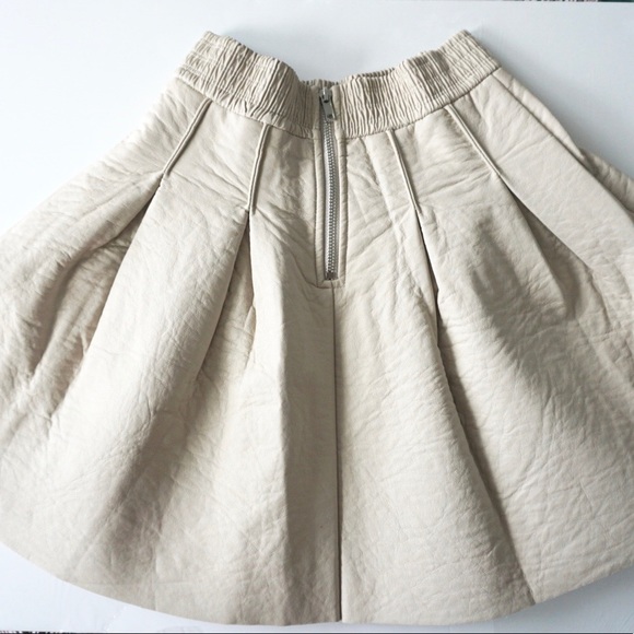 High Waisted Leather Mini Skirt - Picture 4 of 7